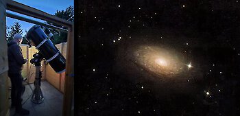 Justage des neuen Teleskops und First Light